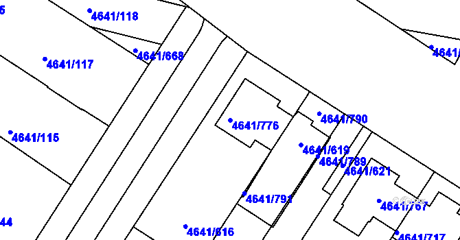 Parcela st. 4641/776 v KÚ Velké Pavlovice, Katastrální mapa