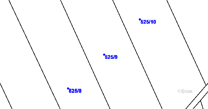 Parcela st. 525/9 v KÚ Velké Petrovice, Katastrální mapa
