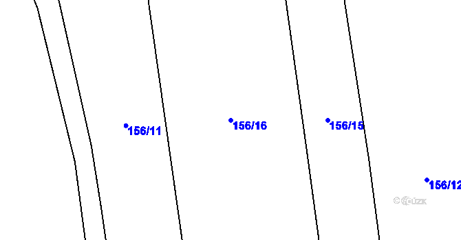 Parcela st. 156/16 v KÚ Lojovice, Katastrální mapa