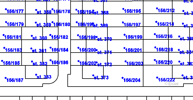 Parcela st. 371 v KÚ Velké Přílepy, Katastrální mapa