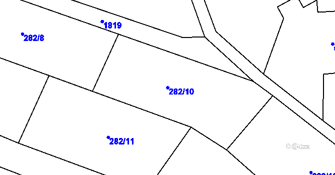 Parcela st. 282/10 v KÚ Velké Svatoňovice, Katastrální mapa