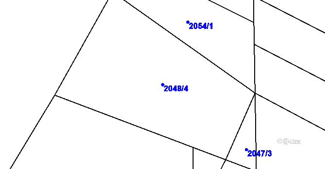 Parcela st. 2048/4 v KÚ Velké Svatoňovice, Katastrální mapa