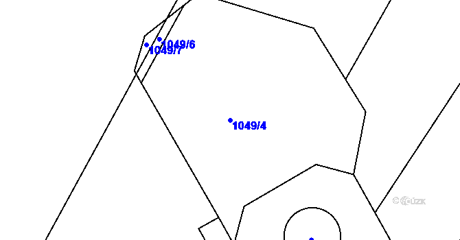 Parcela st. 1049/4 v KÚ Velký Beranov, Katastrální mapa