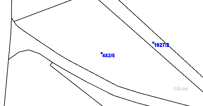 Parcela st. 452/5 v KÚ Velký Bor u Strunkovic, Katastrální mapa