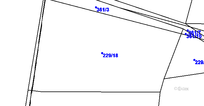 Parcela st. 229/18 v KÚ Jetenovice, Katastrální mapa