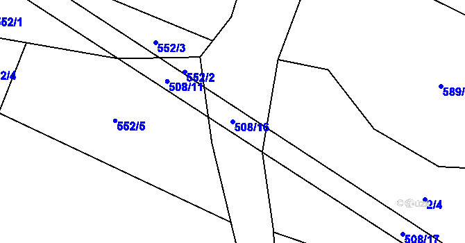 Parcela st. 508/16 v KÚ Jetenovice, Katastrální mapa