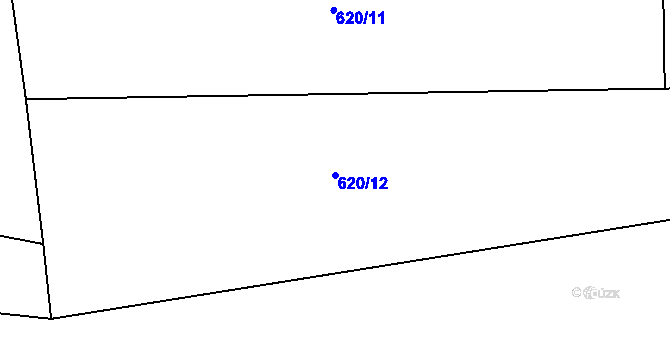 Parcela st. 620/12 v KÚ Jetenovice, Katastrální mapa