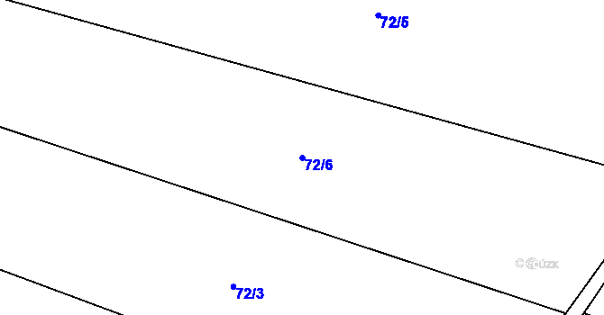 Parcela st. 72/6 v KÚ Jetenovice, Katastrální mapa
