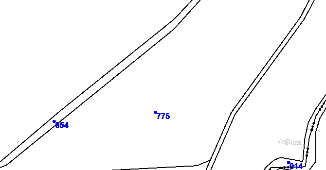 Parcela st. 422/3 v KÚ Mělnická Vrutice, Katastrální mapa
