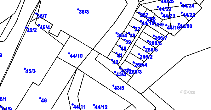 Parcela st. 36/6 v KÚ Skuhrov u Mělníka, Katastrální mapa