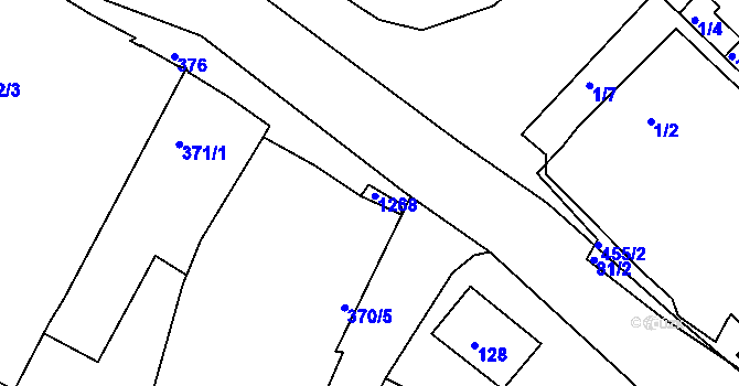 Parcela st. 370/6 v KÚ Velký Borek, Katastrální mapa