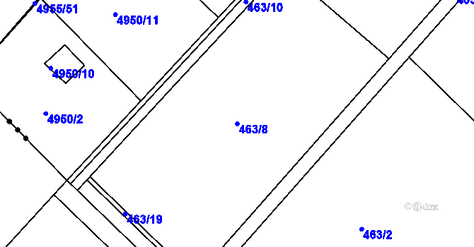 Parcela st. 463/8 v KÚ Velký Borek, Katastrální mapa