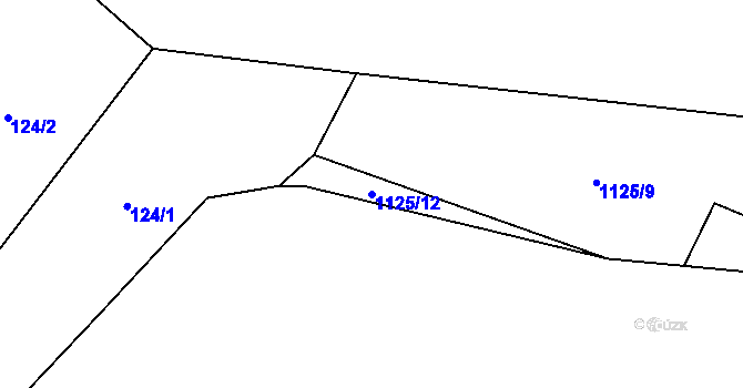 Parcela st. 1125/12 v KÚ Velký Ratmírov, Katastrální mapa