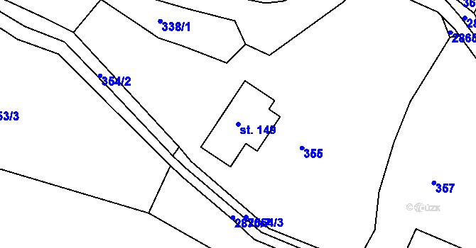Parcela st. 149 v KÚ Velký Šenov, Katastrální mapa