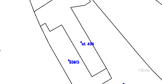 Parcela st. 436 v KÚ Velký Šenov, Katastrální mapa