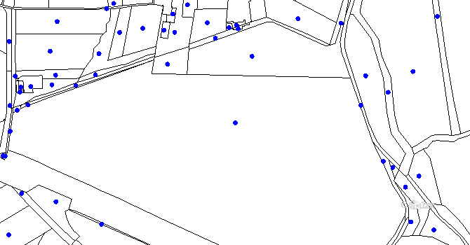Parcela st. 266/10 v KÚ Velký Třebešov, Katastrální mapa