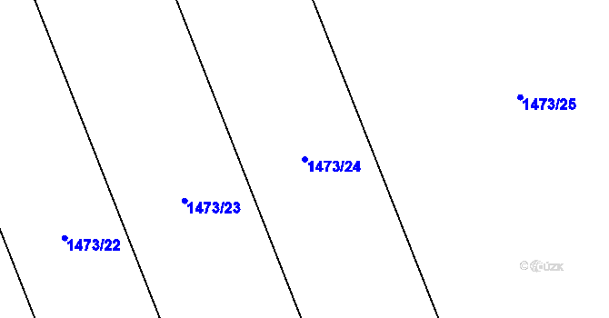 Parcela st. 1473/24 v KÚ Velký Týnec, Katastrální mapa