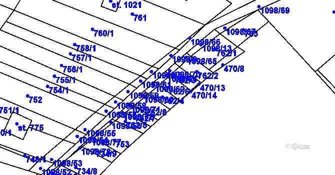Parcela st. 762/6 v KÚ Veltrusy, Katastrální mapa