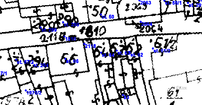 Parcela st. 64 v KÚ Velvary, Katastrální mapa