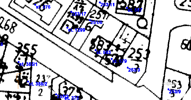 Parcela st. 583 v KÚ Velvary, Katastrální mapa