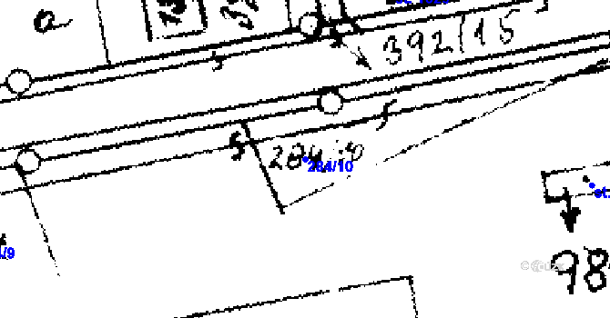 Parcela st. 284/10 v KÚ Velvary, Katastrální mapa
