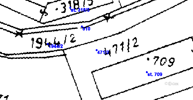 Parcela st. 471/2 v KÚ Velvary, Katastrální mapa
