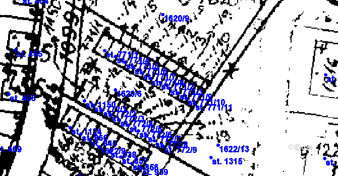 Parcela st. 771/3 v KÚ Velvary, Katastrální mapa
