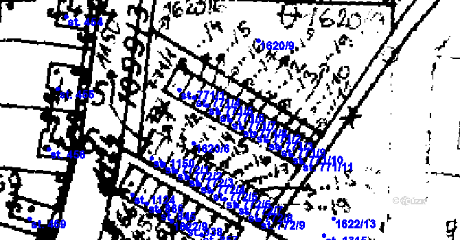 Parcela st. 771/7 v KÚ Velvary, Katastrální mapa