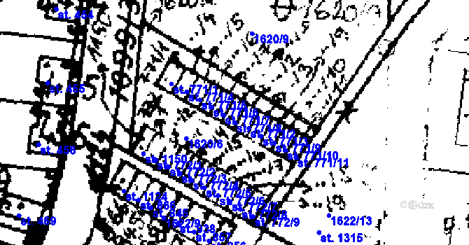 Parcela st. 771/8 v KÚ Velvary, Katastrální mapa