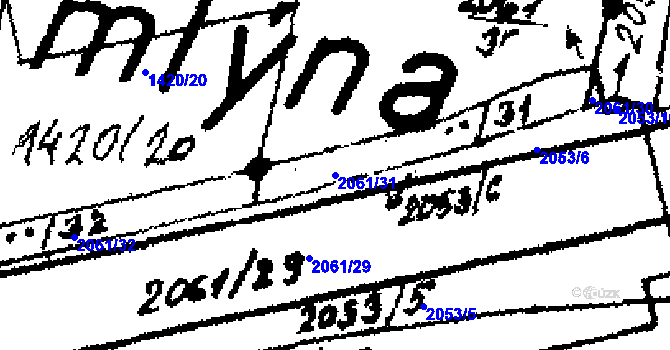 Parcela st. 2061/31 v KÚ Velvary, Katastrální mapa
