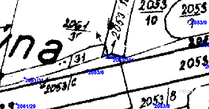 Parcela st. 2061/30 v KÚ Velvary, Katastrální mapa