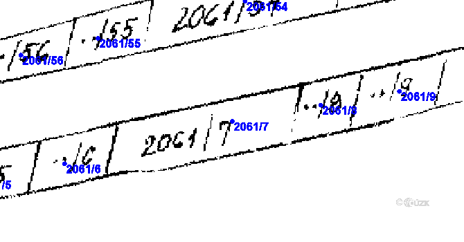 Parcela st. 2061/7 v KÚ Velvary, Katastrální mapa