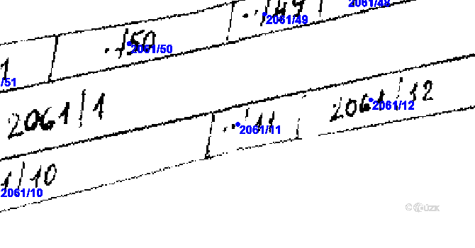 Parcela st. 2061/11 v KÚ Velvary, Katastrální mapa