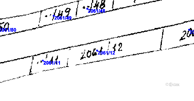 Parcela st. 2061/12 v KÚ Velvary, Katastrální mapa