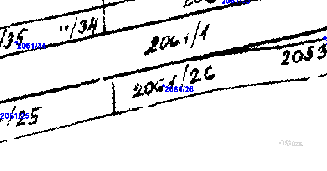 Parcela st. 2061/26 v KÚ Velvary, Katastrální mapa