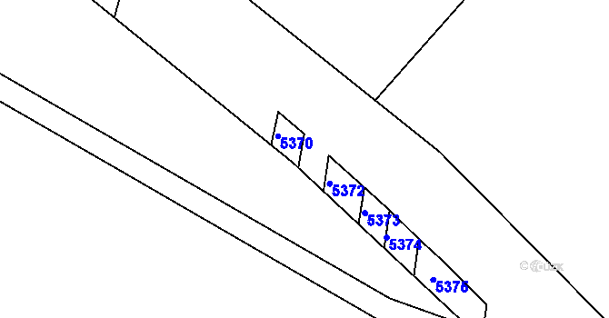 Parcela st. 5371 v KÚ Vémyslice, Katastrální mapa