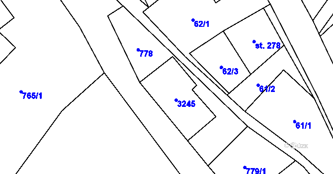 Parcela st. 29 v KÚ Vendolí, Katastrální mapa