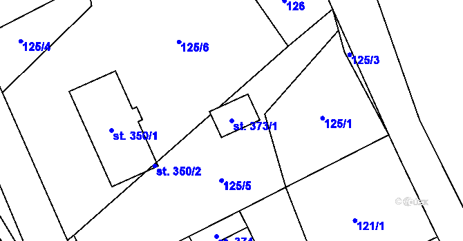 Parcela st. 373/1 v KÚ Vendolí, Katastrální mapa