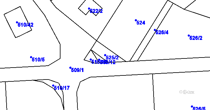 Parcela st. 525/2 v KÚ Vendryně, Katastrální mapa
