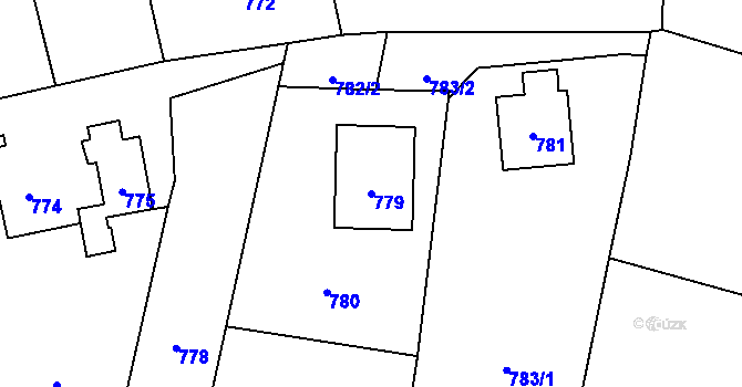 Parcela st. 779 v KÚ Vendryně, Katastrální mapa