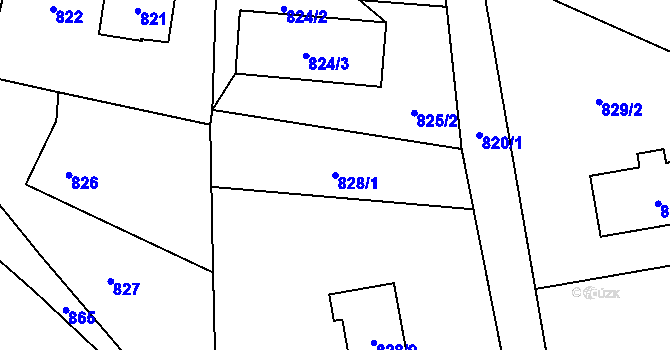 Parcela st. 828/1 v KÚ Vendryně, Katastrální mapa
