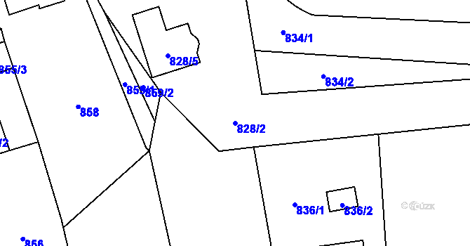 Parcela st. 828/2 v KÚ Vendryně, Katastrální mapa