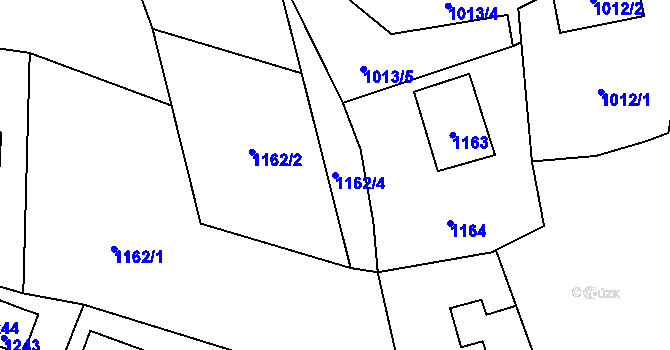 Parcela st. 1162/4 v KÚ Vendryně, Katastrální mapa