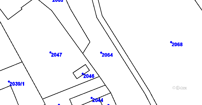 Parcela st. 2064 v KÚ Vendryně, Katastrální mapa