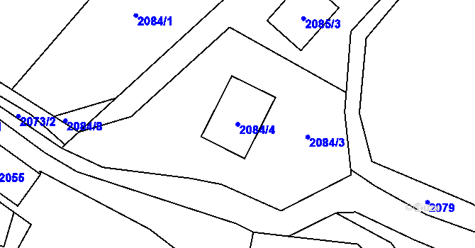 Parcela st. 2084/4 v KÚ Vendryně, Katastrální mapa