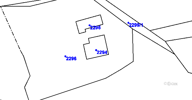Parcela st. 2294 v KÚ Vendryně, Katastrální mapa
