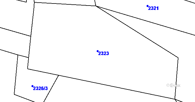 Parcela st. 2323 v KÚ Vendryně, Katastrální mapa