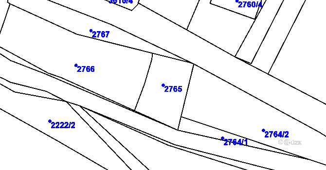 Parcela st. 2765 v KÚ Vendryně, Katastrální mapa