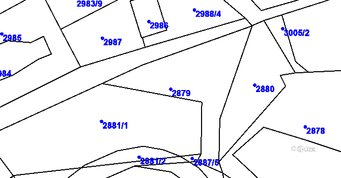 Parcela st. 2879 v KÚ Vendryně, Katastrální mapa