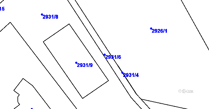 Parcela st. 2931/6 v KÚ Vendryně, Katastrální mapa